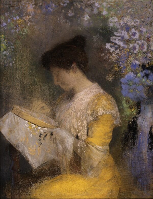 Madame Arthur Fontaine (Marie Escudier, born 1865) - by Odilon Redon