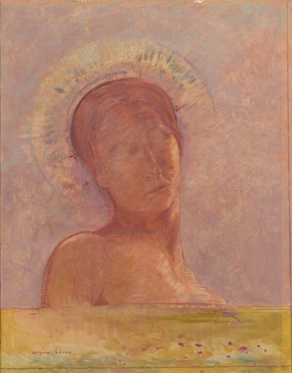 Closed Eyes - by Odilon Redon
