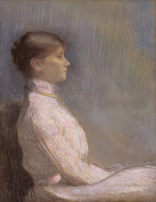 Portrait of Paule Gobillard - by Odilon Redon