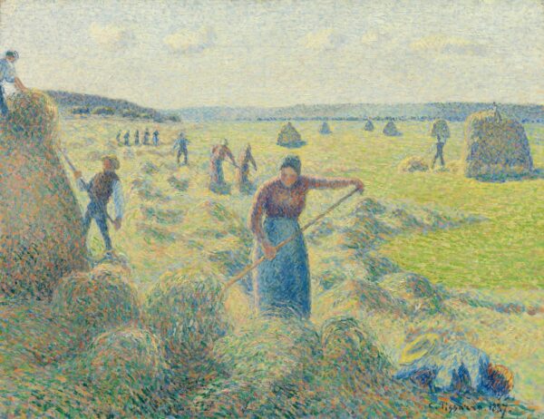 La Récolte des Foins, Éragny - by Camille Pissarro