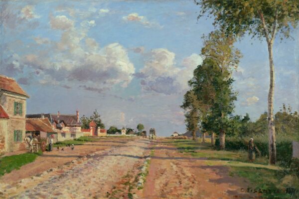 Route de Versailles, Rocquencourt - by Camille Pissarro