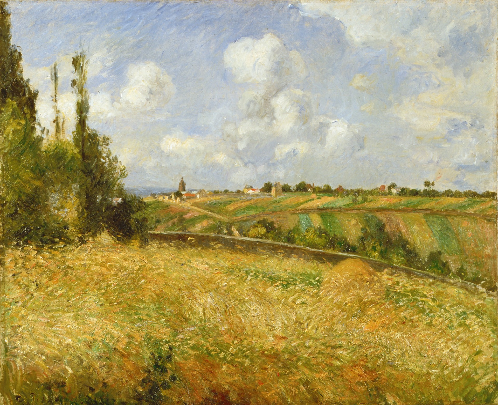 A Rye Field, Hill of Gratte Coqs, Pontoise - by Camille Pissarro