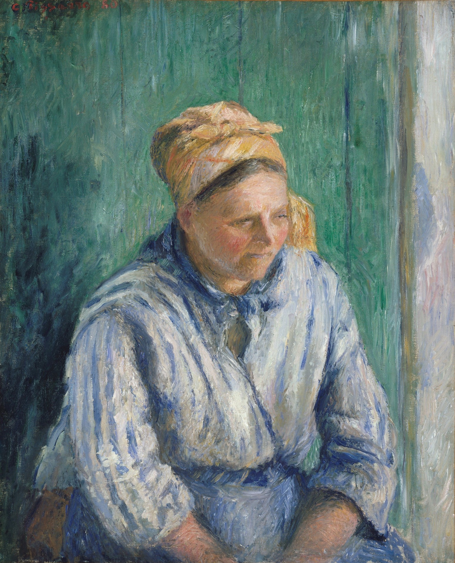 Washerwoman, Study - by Camille Pissarro