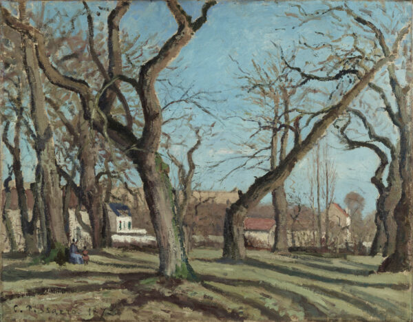 Chestnut Grove at Louveciennes (Bois de châtaigniers à Louveciennes) - by Camille Pissarro