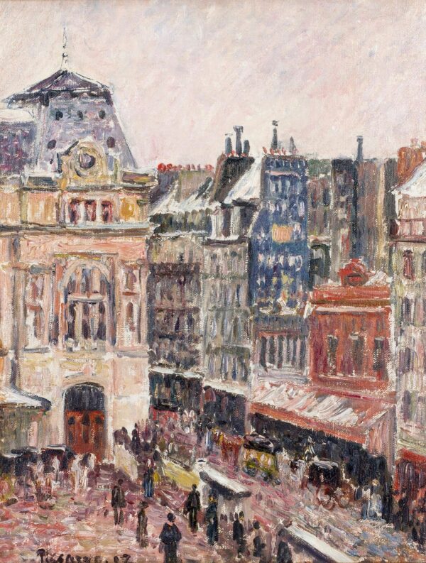 View of Paris, Rue d'Amsterdam - by Camille Pissarro