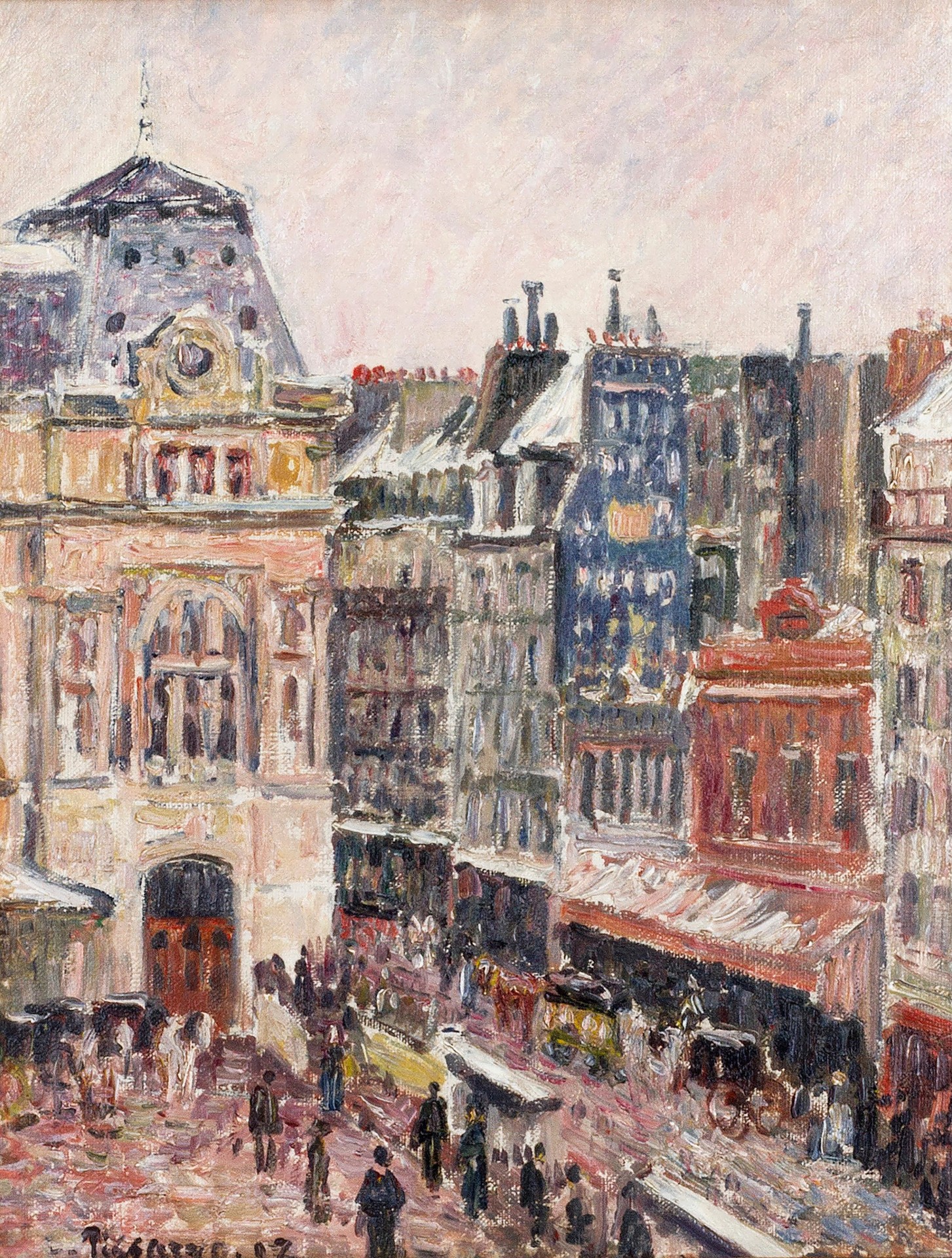 View of Paris, Rue d'Amsterdam - by Camille Pissarro