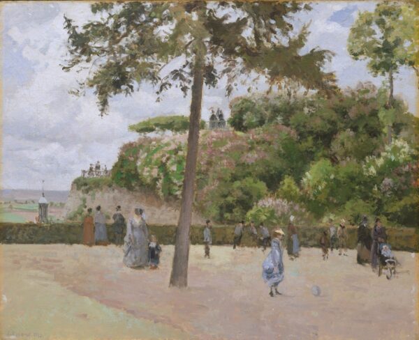 The Public Garden at Pontoise - by Camille Pissarro