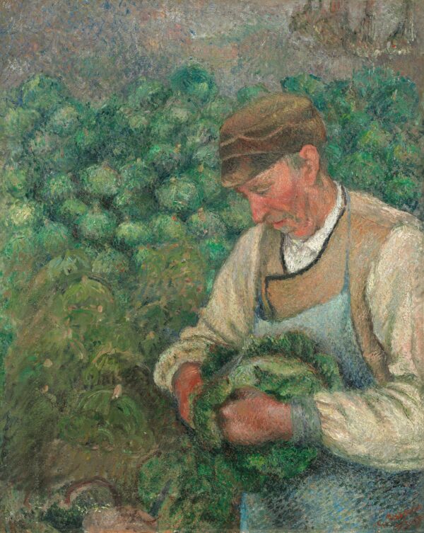 The Gardener - Old Peasant with Cabbage - by Camille Pissarro
