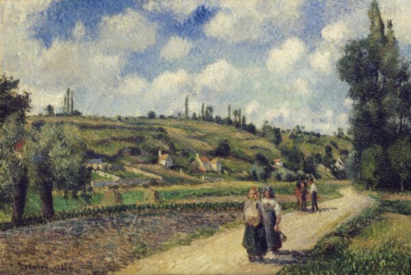 Landscape near Pontoise, the Auvers Road, 1881 - by Camille Pissarro