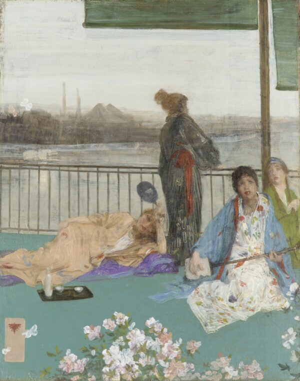 Variations in Flesh Colour and Green - The Balcony - by James Abbott McNeill Whistler