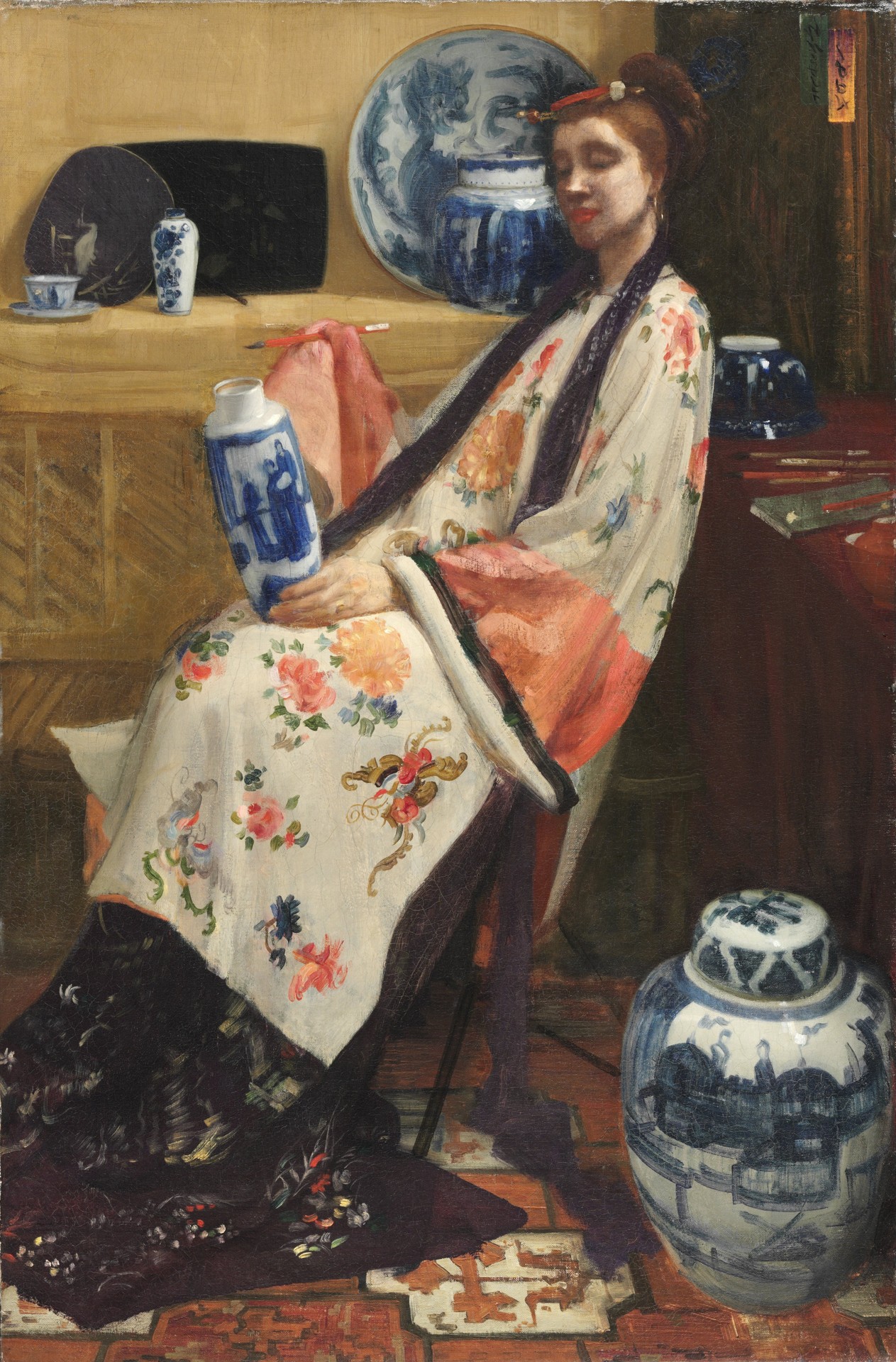 Purple and Rose: The Lange Leizen of the Six Marks - by James Abbott McNeill Whistler