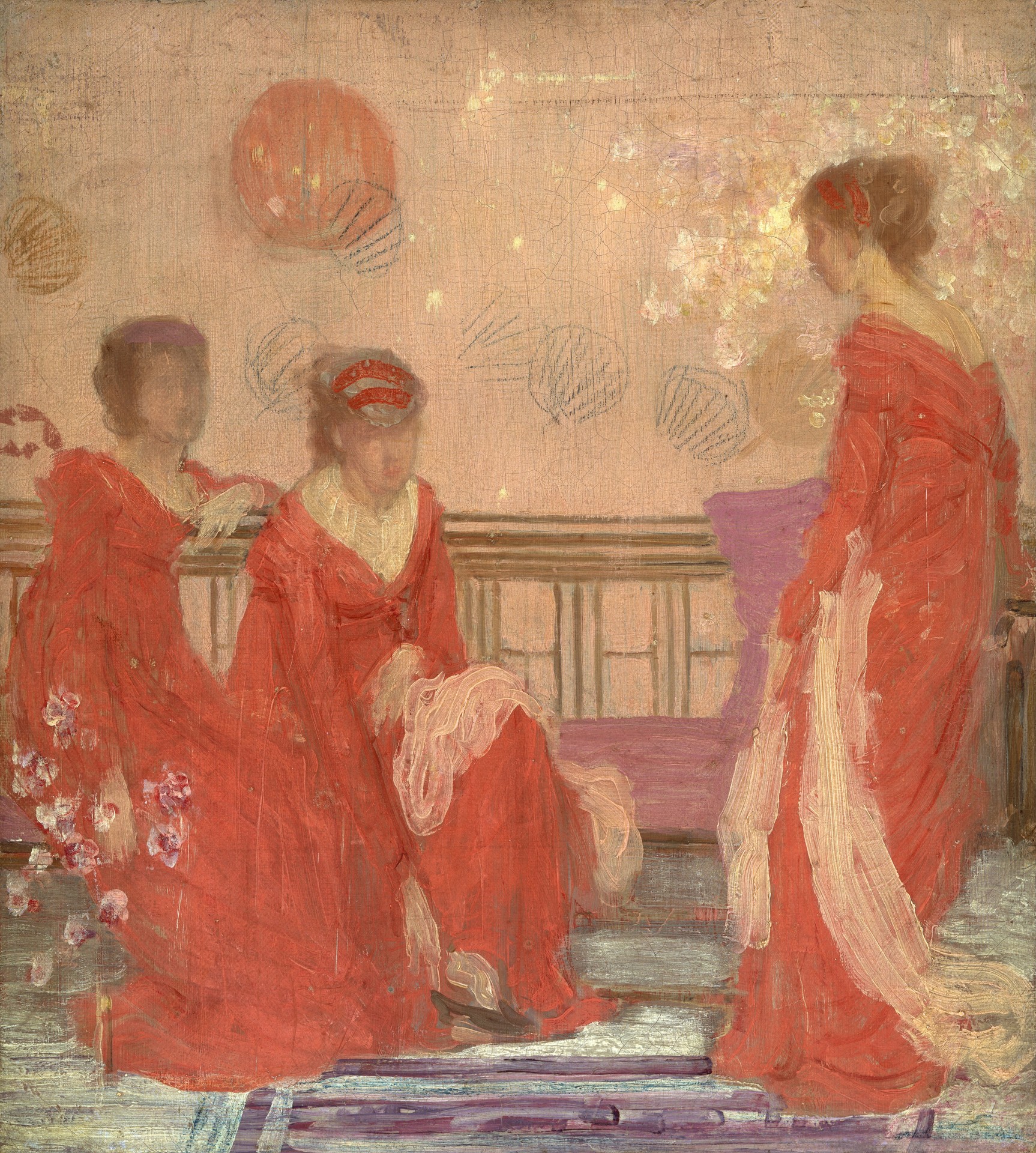 Harmony in Flesh Colour and Red - by James Abbott McNeill Whistler