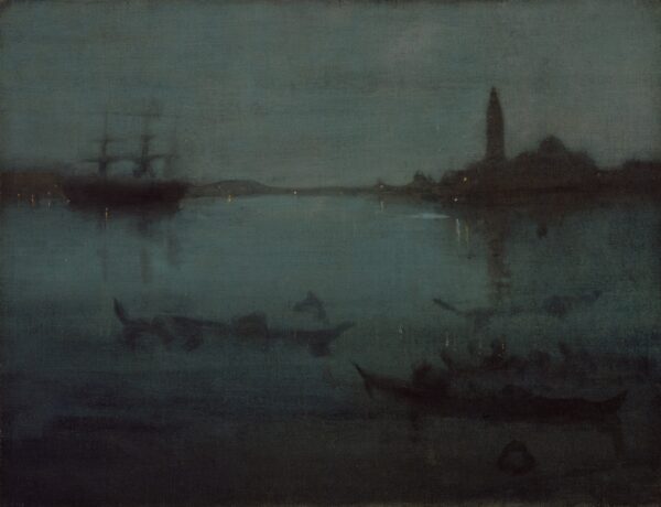 Nocturne in Blue and Silver: The Lagoon, Venice - by James Abbott McNeill Whistler