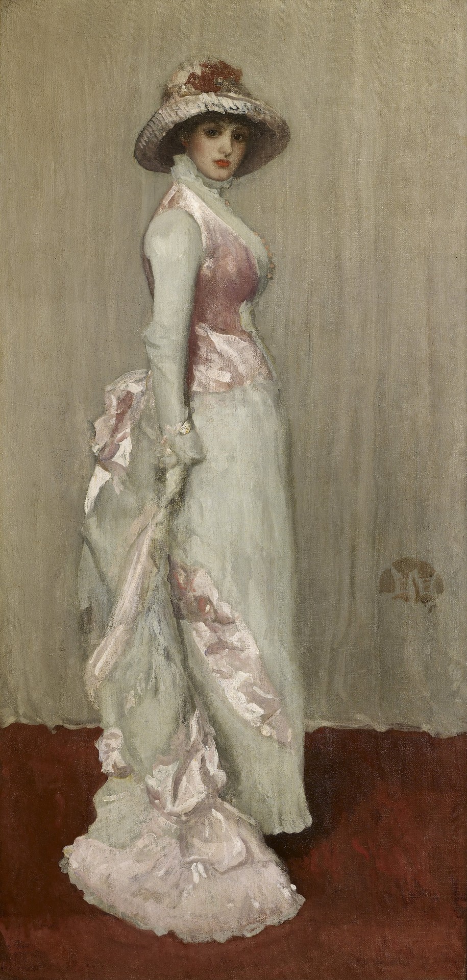 Harmony in Pink and Grey: Portrait of Lady Meux - by James Abbott McNeill Whistler