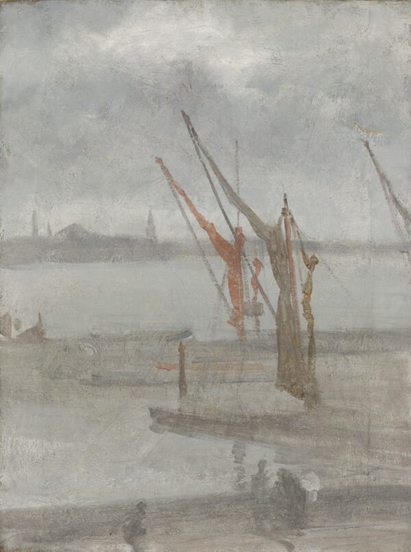 Grey and Silver: Chelsea Wharf - by James Abbott McNeill Whistler