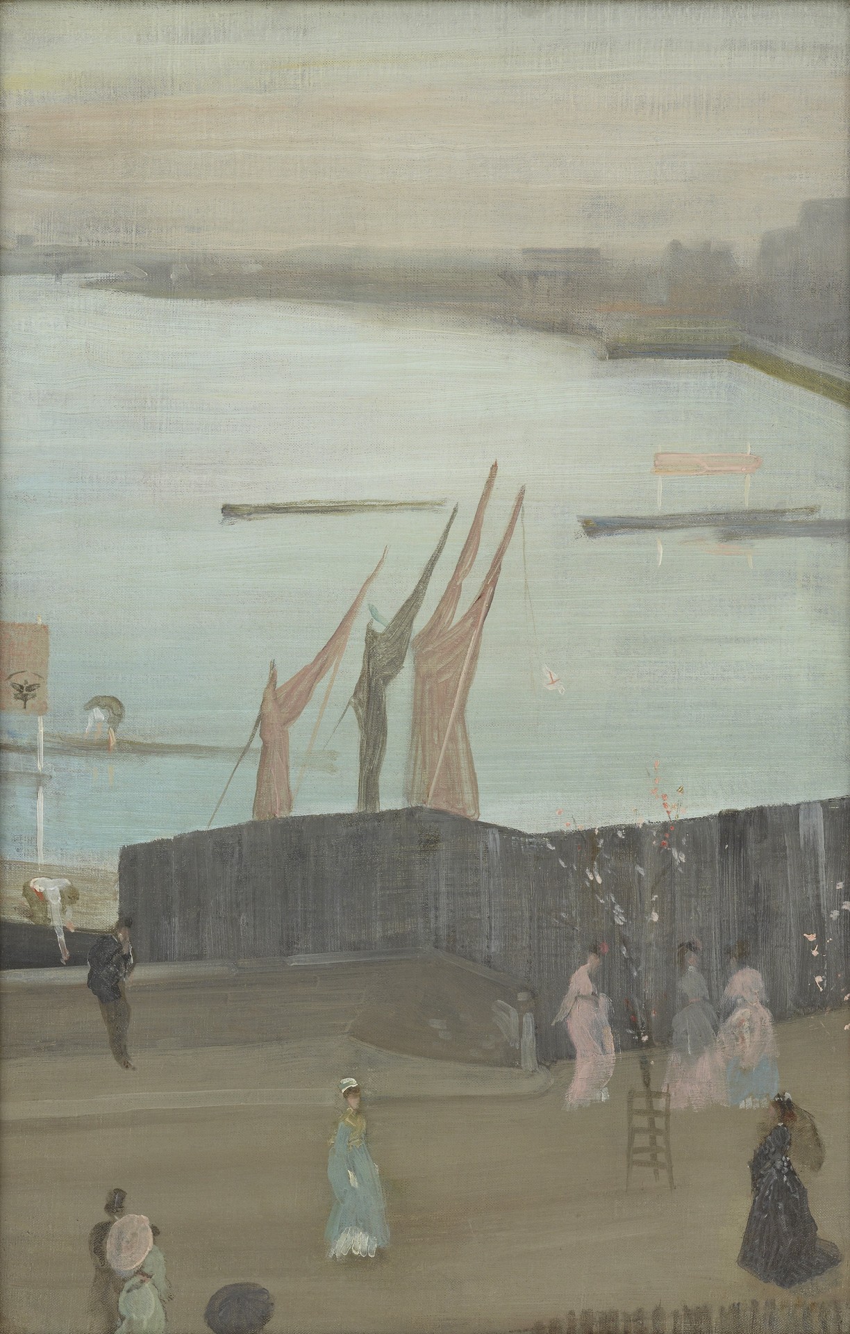 Variations in Pink and Grey: Chelsea - by James Abbott McNeill Whistler