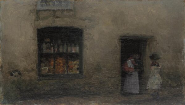 An Orange Note: Sweet Shop - by James Abbott McNeill Whistler