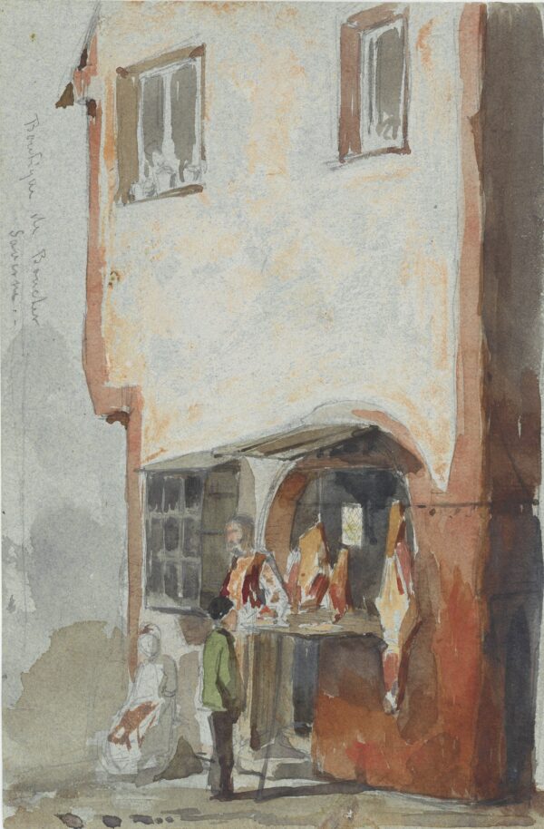 Boutique de Boucher: The Butcher's Shop - by James Abbott McNeill Whistler