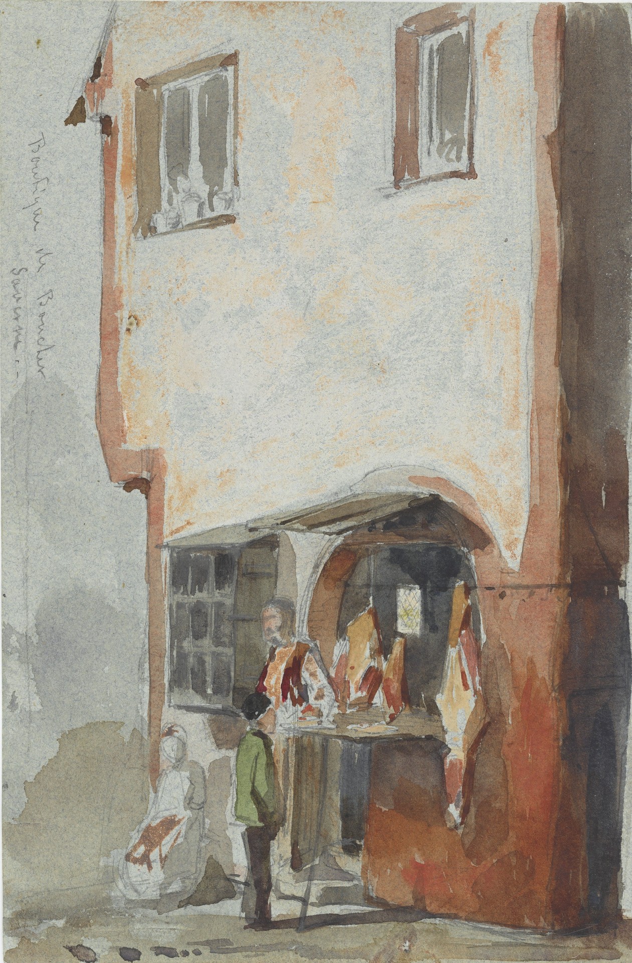 Boutique de Boucher: The Butcher's Shop - by James Abbott McNeill Whistler