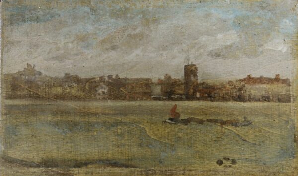 Harmony in Brown and Gold: Old Chelsea Church - by James Abbott McNeill Whistler