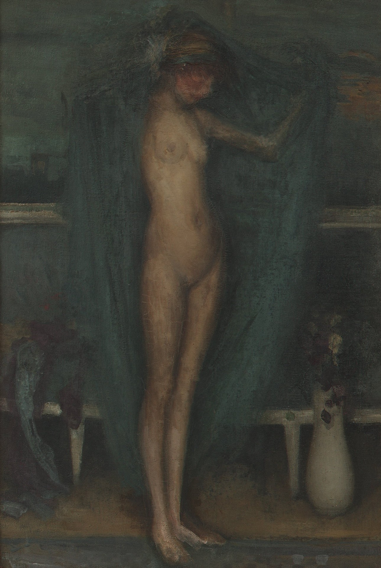 Harmony in Blue and Gold: The Little Blue Girl - by James Abbott McNeill Whistler