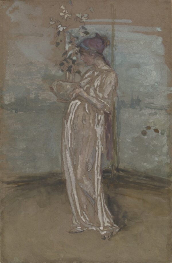 Blue and Gold: The Rose Azalea - by James Abbott McNeill Whistler