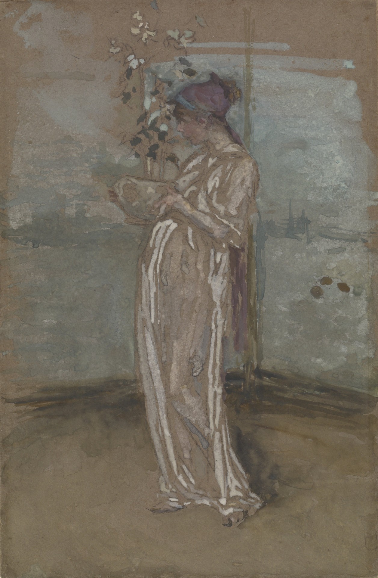 Blue and Gold: The Rose Azalea - by James Abbott McNeill Whistler
