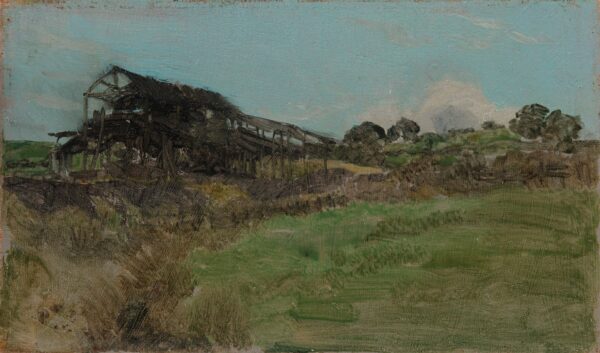 Blue and Emerald - Coal Mine - by James Abbott McNeill Whistler