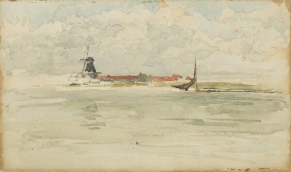 A Little Red Note: Dordrecht - by James Abbott McNeill Whistler