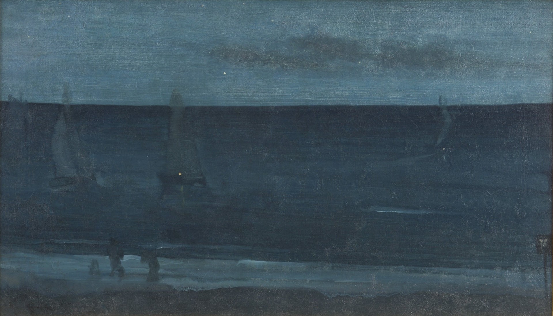 Nocturne: Blue and Silver--Bognor - by James Abbott McNeill Whistler