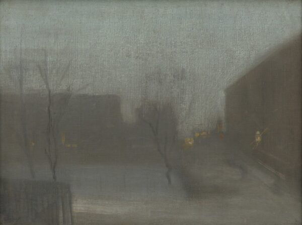 Nocturne: Trafalgar Square, Chelsea - Snow - by James Abbott McNeill Whistler