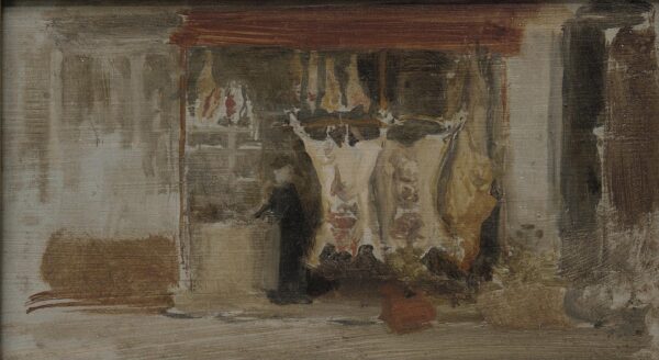 The Butcher's Shop - by James Abbott McNeill Whistler