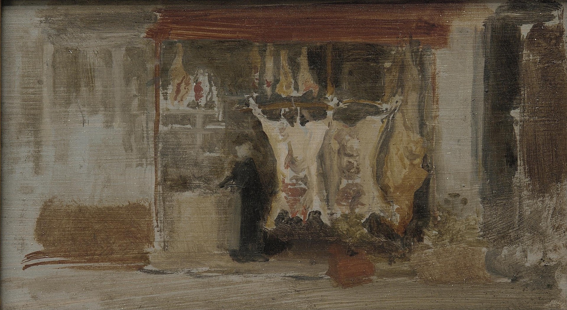The Butcher's Shop - by James Abbott McNeill Whistler