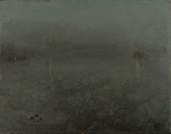 Nocturne: Silver and Opal--Chelsea - by James Abbott McNeill Whistler