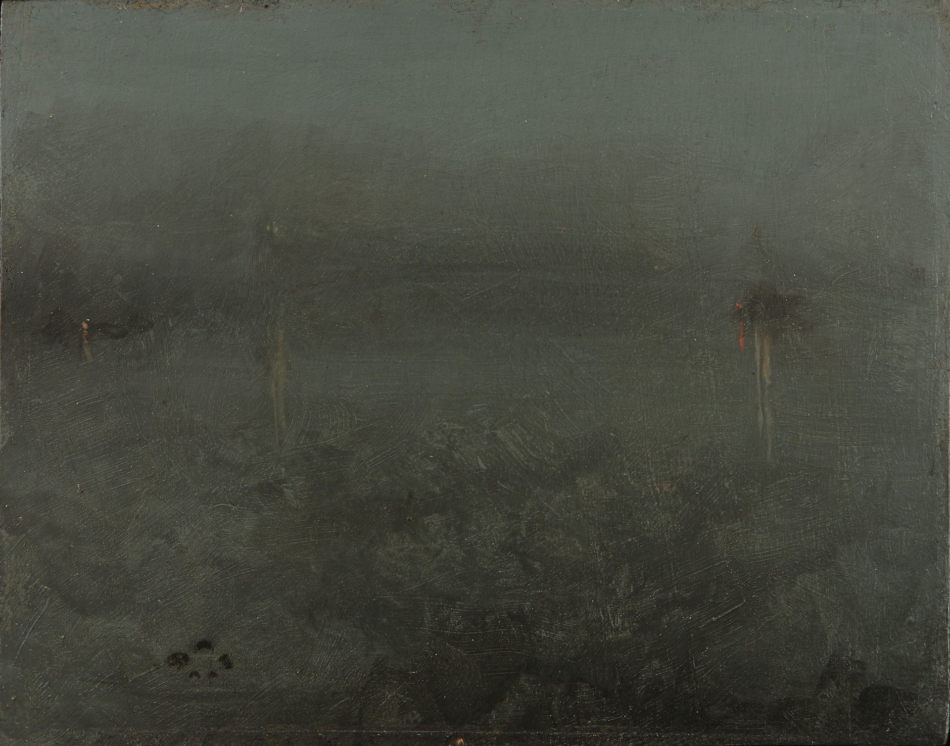 Nocturne: Silver and Opal--Chelsea - by James Abbott McNeill Whistler