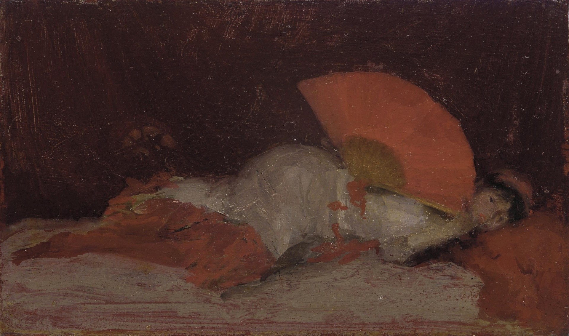 Note en Rouge: L'Eventail - by James Abbott McNeill Whistler