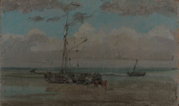 Blue and Grey - Unloading - by James Abbott McNeill Whistler