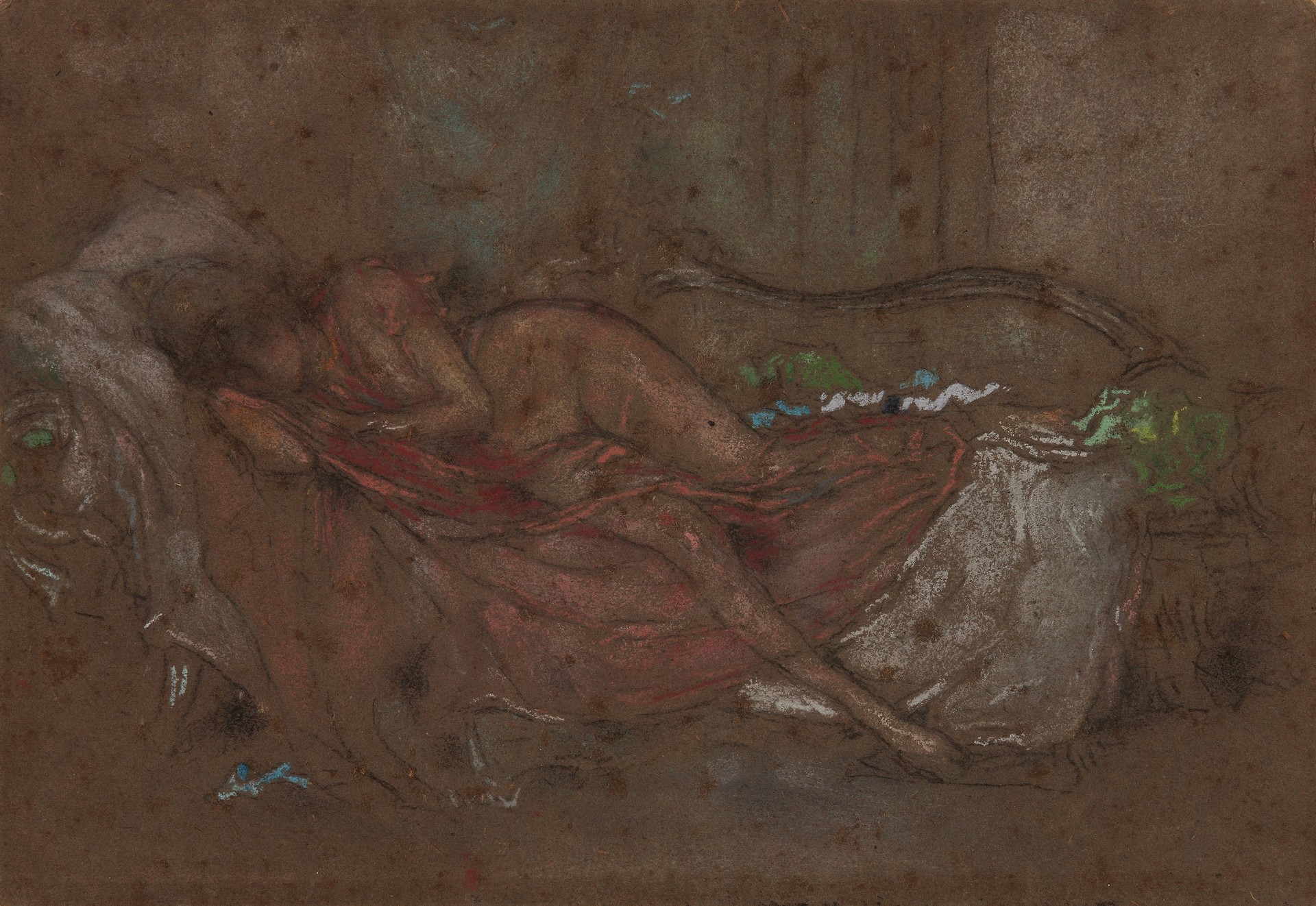 Sleeping Nude - by James Abbott McNeill Whistler