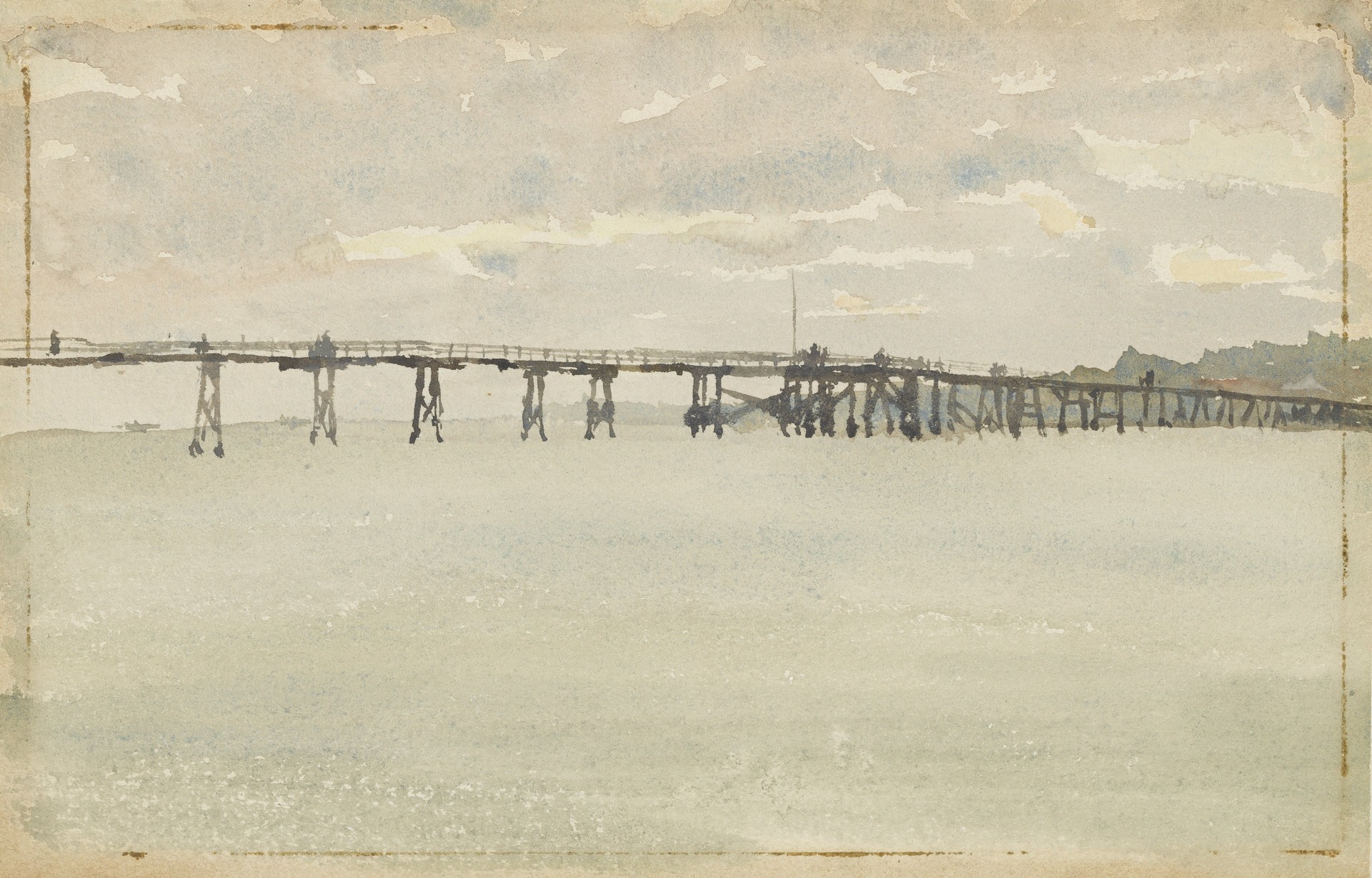 Grey and Silver: Pier, Southend - by James Abbott McNeill Whistler