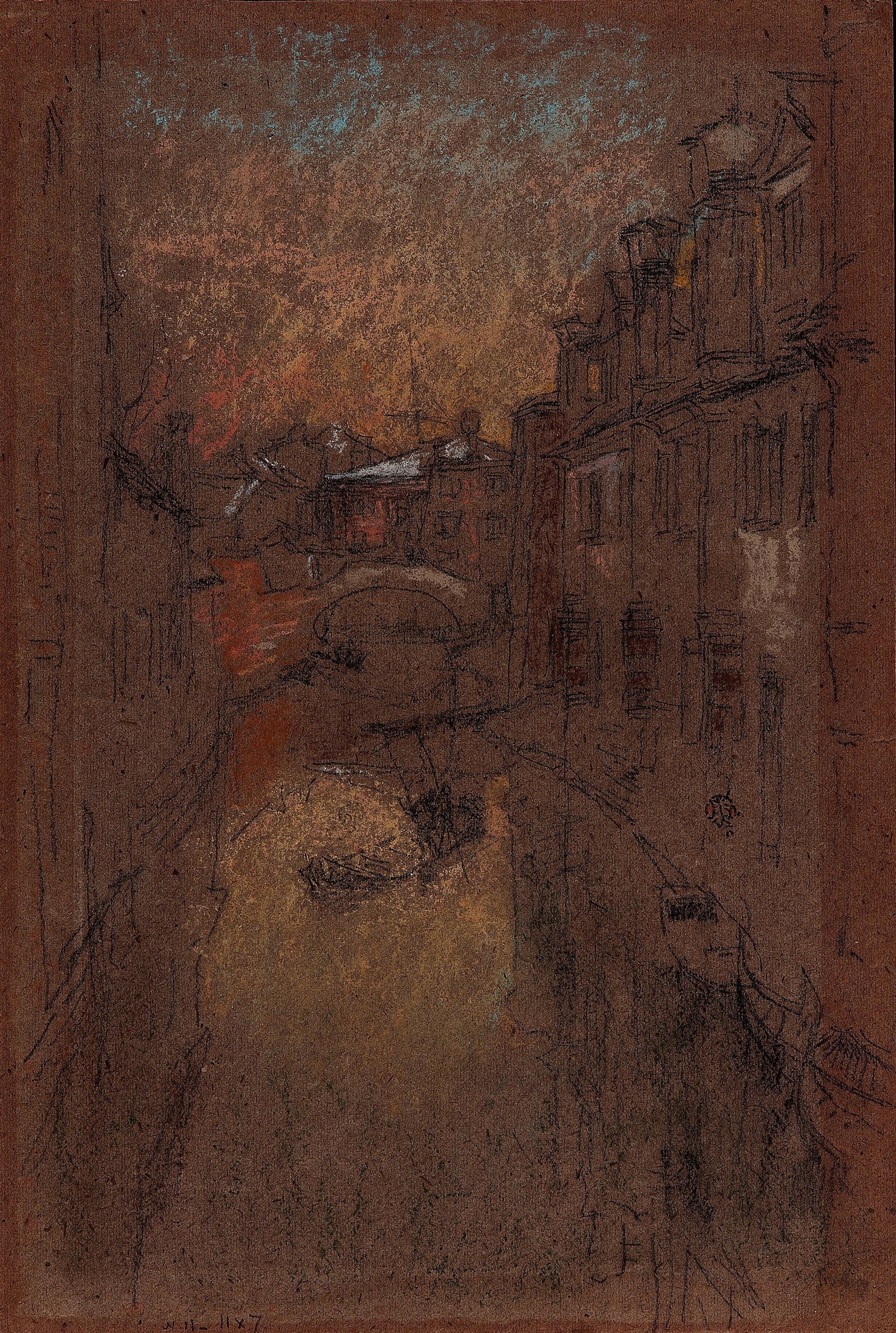 Winter Evening - by James Abbott McNeill Whistler