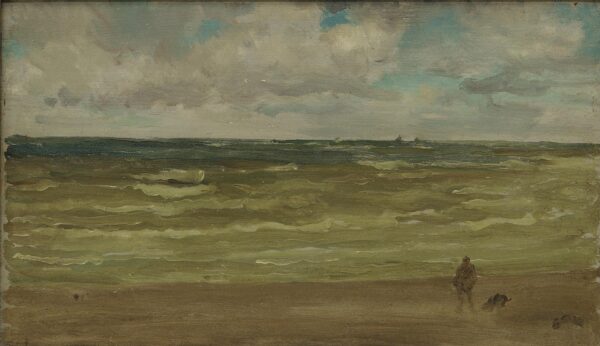 Grey and Gold: High Tide at Pourville - by James Abbott McNeill Whistler
