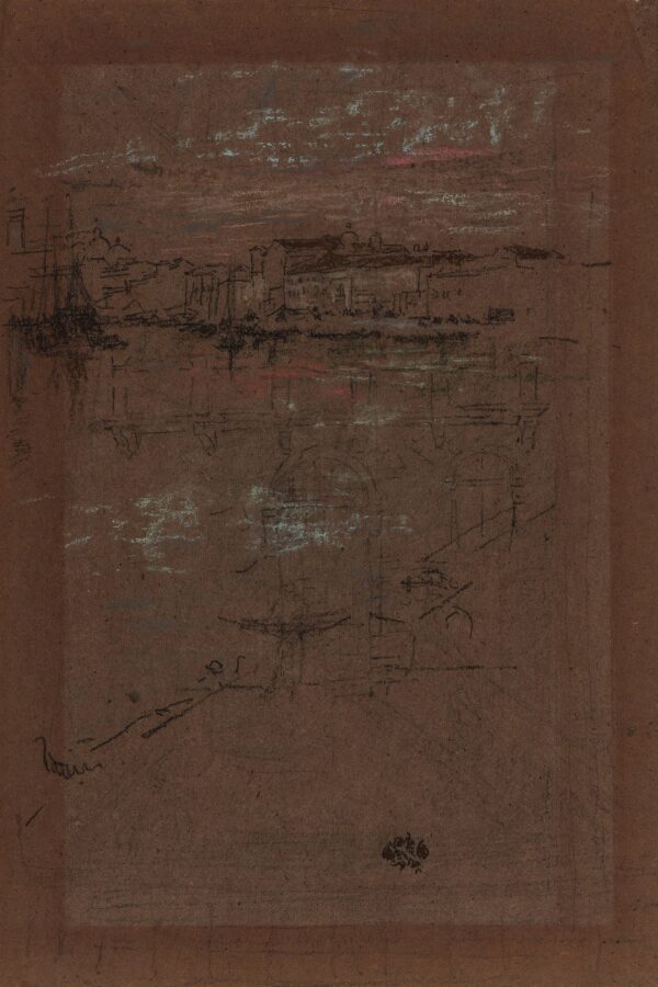 Sunset, in Red and Brown - by James Abbott McNeill Whistler