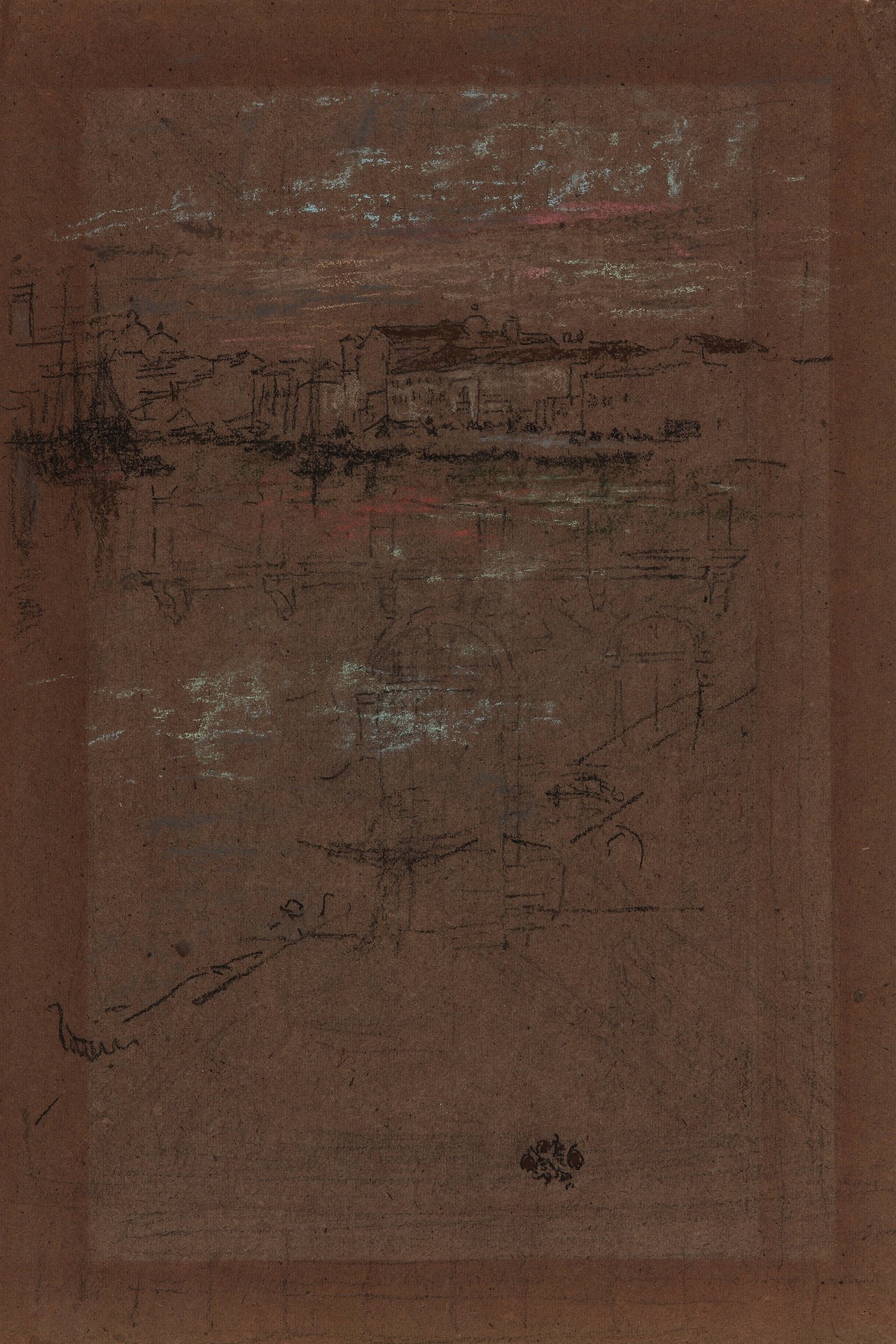Sunset, in Red and Brown - by James Abbott McNeill Whistler