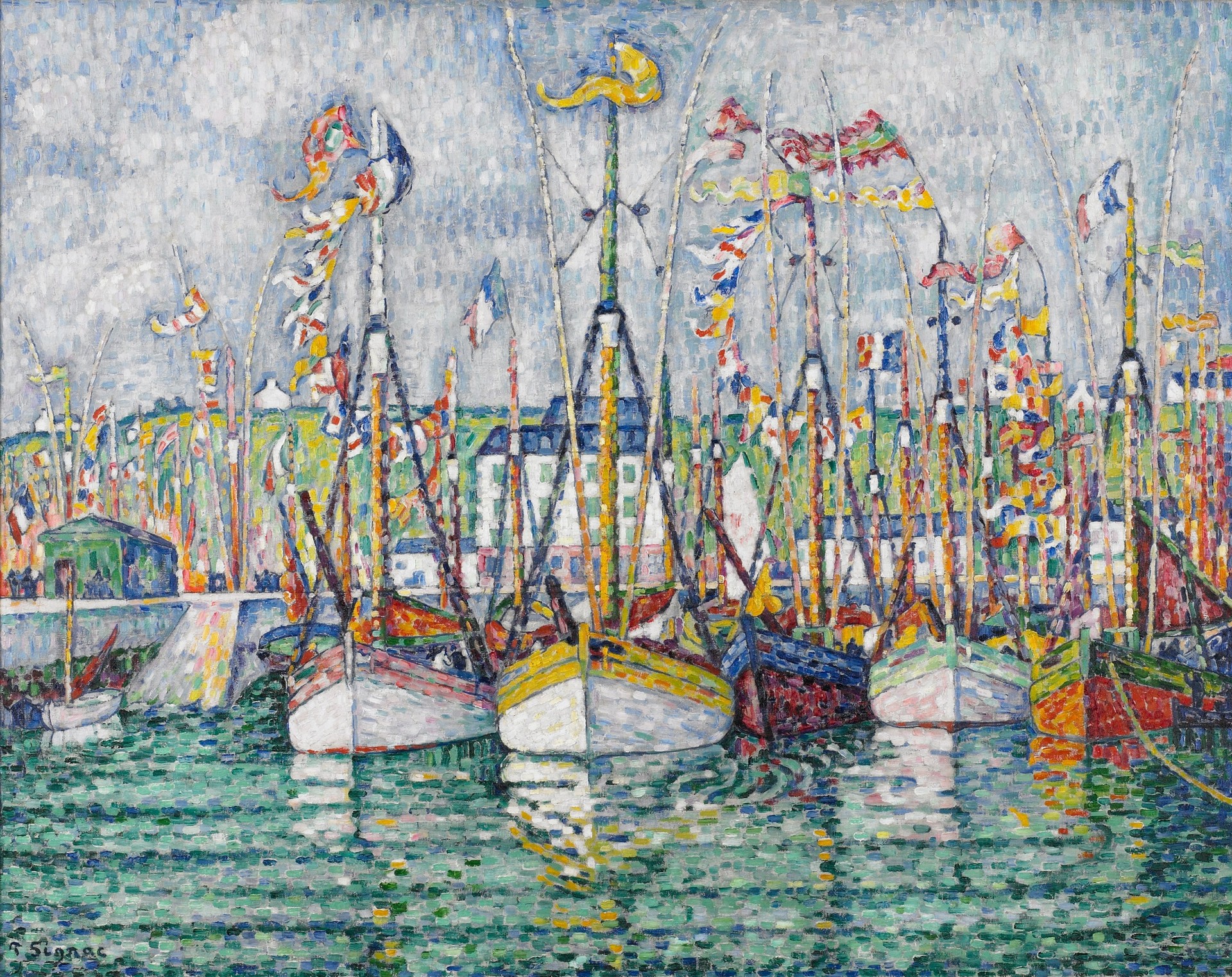 Blessing of the Tuna Fleet at Groix - by Paul Signac