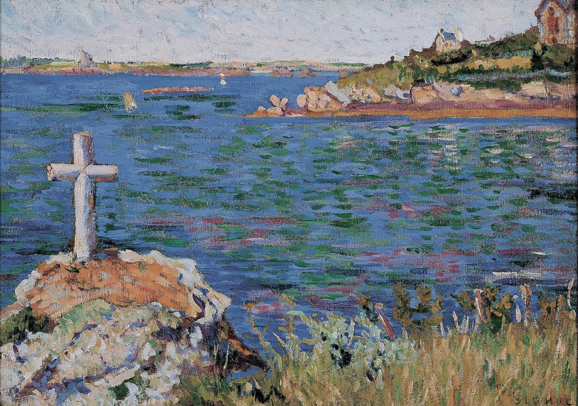 St. Briac, the Cross of the Seamen - by Paul Signac