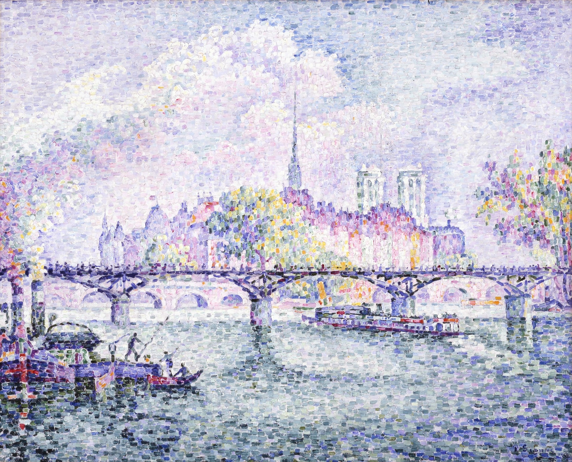 Le Pont des Arts - by Paul Signac