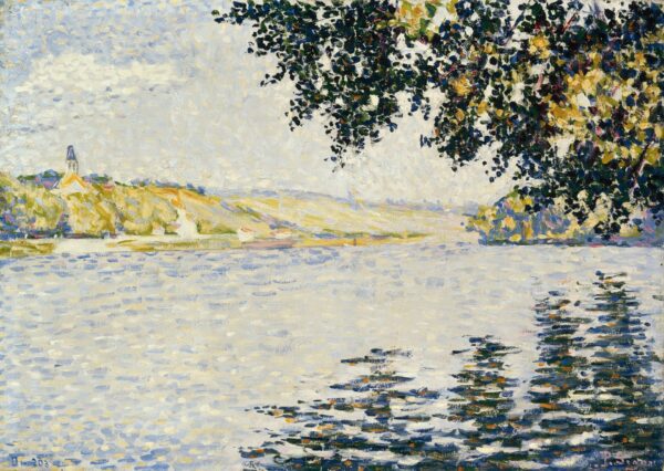 View of the Seine at Herblay - by Paul Signac