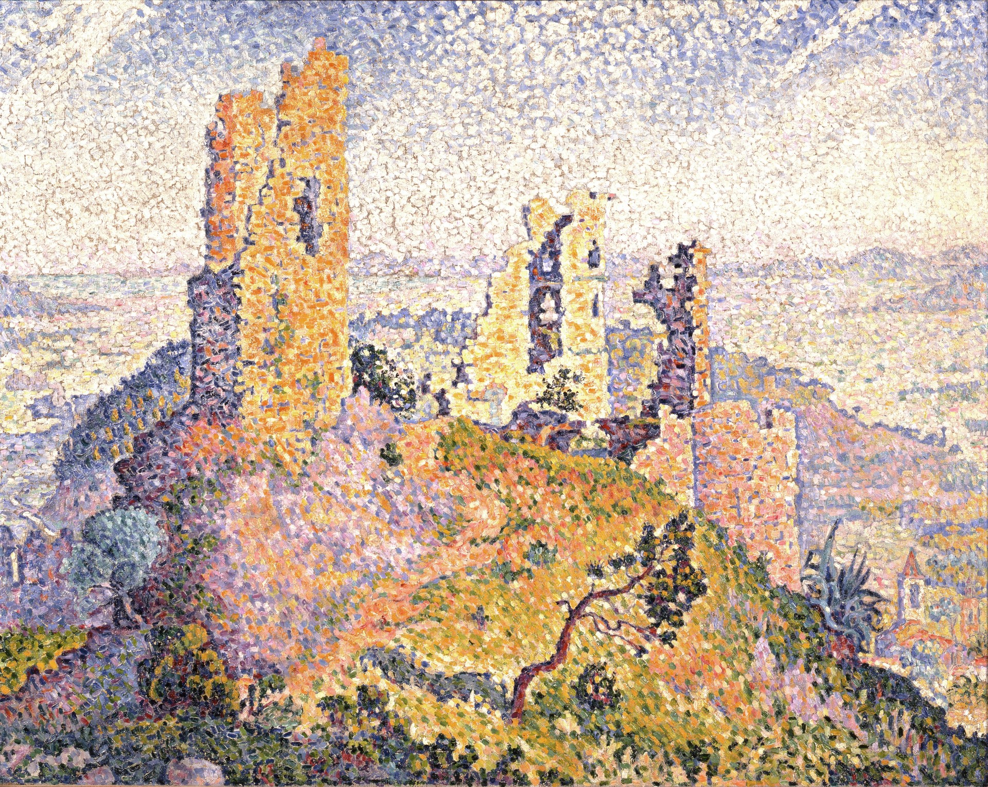 The Ruins at Grimaud, Saint-Tropez - by Paul Signac