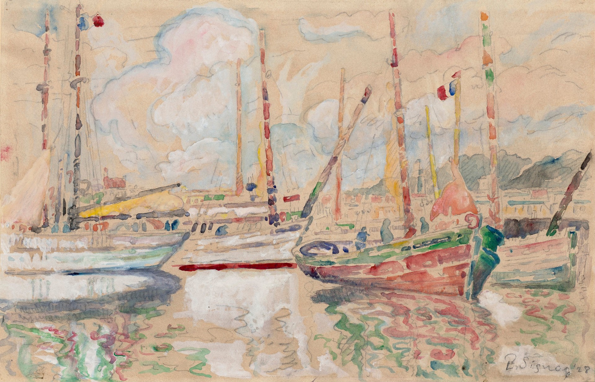 Sailboats - by Paul Signac