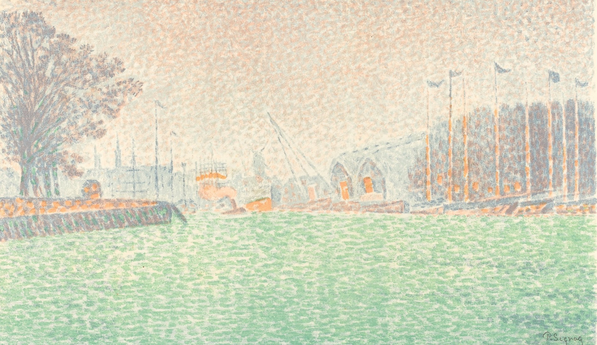 At Flushing (A Flessingue) - by Paul Signac